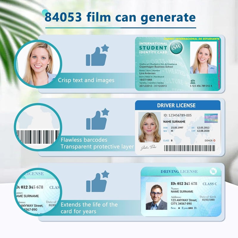 Vikua 84053 HDP Retransfer Film, 84053 Clear Transfer Films, Replacement for fargo 84053 Film, Compatible with fargo HDP5000 / HDPii, Yields 1500 Prints - Image 4